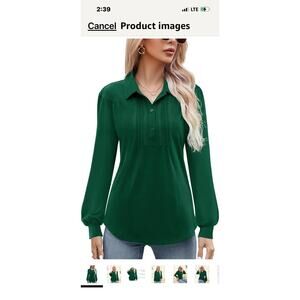 Micoson Fall Sweaters for Women Vintage Casual Long Sleeve Jumper Polo V Neck